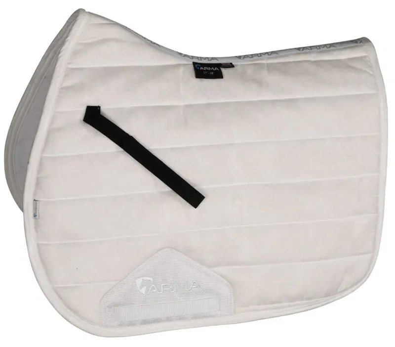 Shires ARMA High Wither Suede Comfort Pad - White